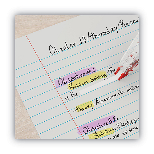 Universal Correction Tape Dispenser, Non-Refillable, Transparent Red Applicator, 0.2" x 315", 10/Pack (UNV75616)