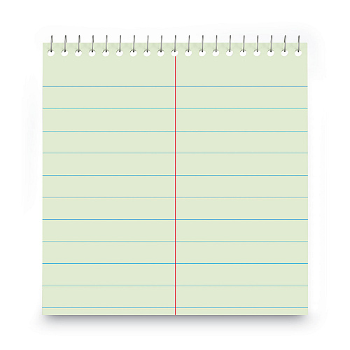 Universal Steno Pads, Pitman Rule, Red Cover, 60 Green-Tint 6 x 9 Sheets (UNV76610)