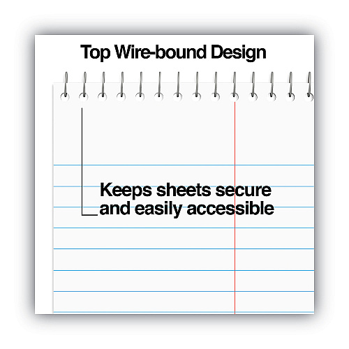 Universal Steno Pads, Gregg Rule, Red Cover, 80 White 6 x 9 Sheets (UNV96920)
