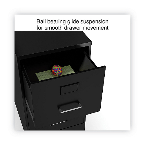 Alera Soho Vertical File Cabinet, 2 Drawers: File/File, Letter, Black, 14" x 18" x 24.1" (ALESVF1824BL)