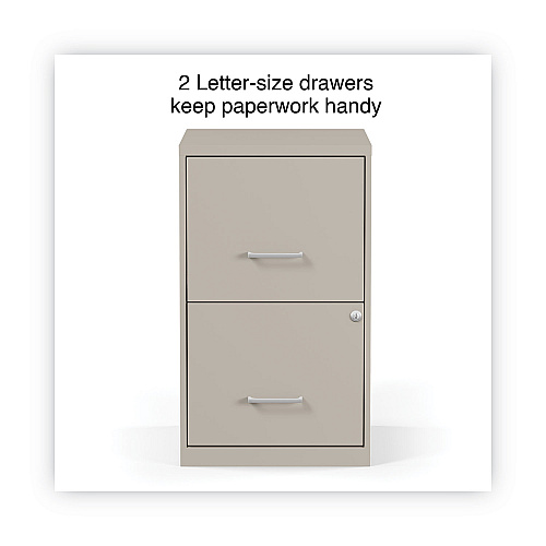Alera Soho Vertical File Cabinet, 2 Drawers: File/File, Letter, Putty, 14" x 18" x 24.1" (ALESVF1824PY)