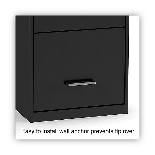 Alera Soho Vertical File Cabinet, 3 Drawers: File/File/File, Letter, Black, 14" x 18" x 34.9" (ALESVF1835BL)