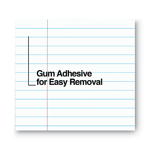 Universal Glue Top Pads, Wide/Legal Rule, 50 White 8.5 x 11 Sheets, Dozen (UNV11000)