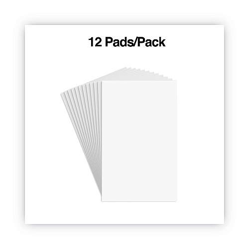 Universal Scratch Pads, Unruled, 5 x 8, White, 100 Sheets, 12/Pack (UNV35615)