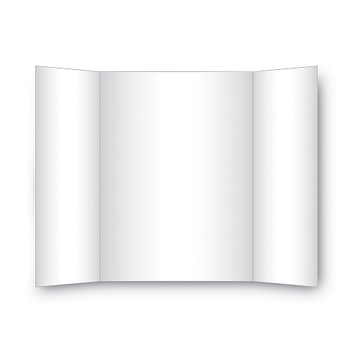 Eco Brites Two Cool Tri-Fold Poster Board, 36 x 48, Black/White, 6/Carton (27135)