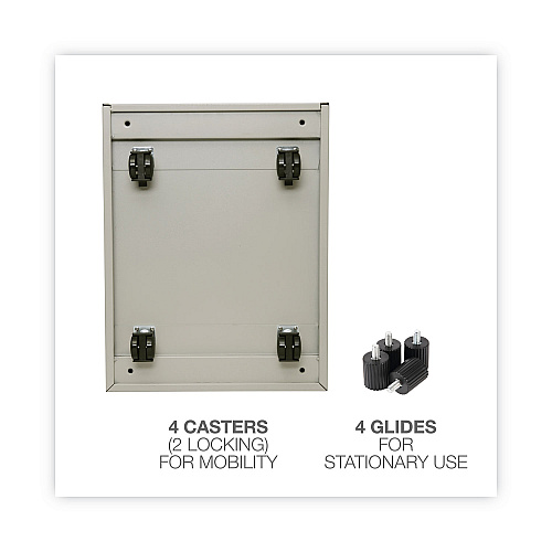 Alera File Pedestal, Left or Right, 3-Drawers: Box/Box/File, Legal/Letter, Putty, 14.96" x 19.29" x 27.75" (ALEPABBFPY)