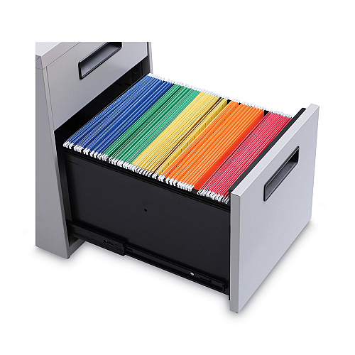 Alera File Pedestal, Left or Right, 2-Drawers: Box/File, Legal/Letter, Light Gray, 14.96" x 19.29" x 21.65" (ALEPABFLG)