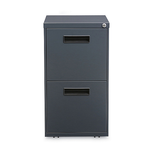 Alera File Pedestal, Left or Right, 2 Legal/Letter-Size File Drawers, Charcoal, 14.96" x 19.29" x 27.75" (ALEPAFFCH)