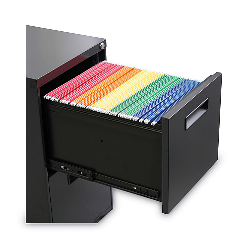 Alera File Pedestal, Left or Right, 2 Legal/Letter-Size File Drawers, Charcoal, 14.96" x 19.29" x 27.75" (ALEPAFFCH)