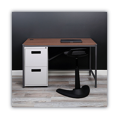 Alera File Pedestal, Left or Right, 2 Legal/Letter-Size File Drawers, Light Gray, 14.96" x 19.29" x 27.75" (ALEPAFFLG)