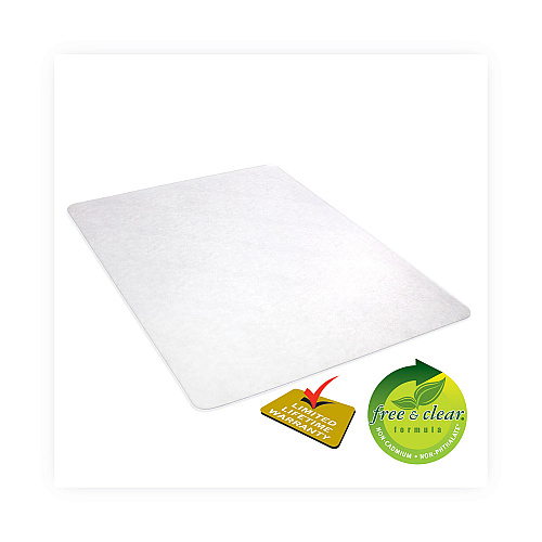 Deflecto EconoMat All Day Use Chair Mat for Hard Floors, Rolled Packed, 46 x 60, Clear (CM2E442FCOM)