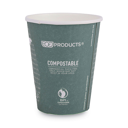 Eco-Products World Art Renewable and Compostable Insulated Hot Cups, PLA, 12 oz, 40/Packs, 15 Packs/Carton (EPBNHC12WD)