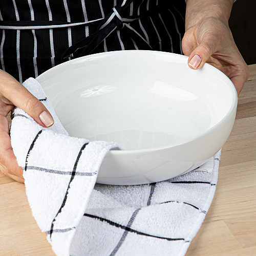Cooks Linen Dishcloth 12x12 Black - Pack Of 12 (DISH-BLACK)