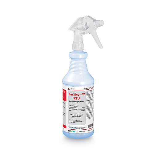 Maxim Facility+ RTU Disinfectant, Safe-to-Ship, Unscented, 32 oz, 6/Carton (04640086)