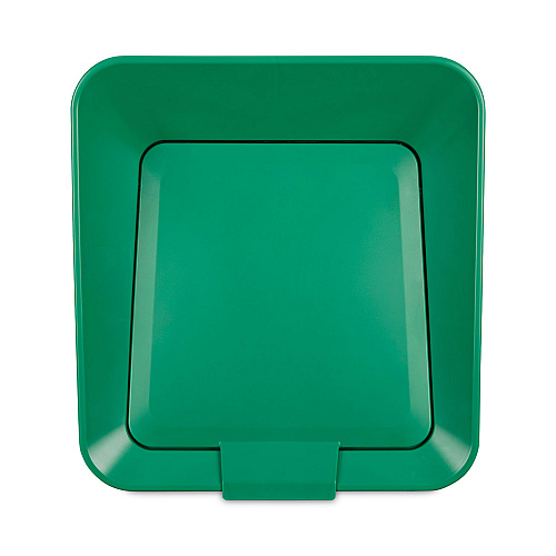 Rubbermaid Commercial Sustain Decorative Refuse with Recycling Lid, 23 gal, Metal/Plastic, Black/Green (2078992)