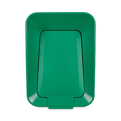 Rubbermaid Commercial Sustain Decorative Refuse with Recycling Lid, 15 gal, Metal/Plastic, Black/Green (2078991)