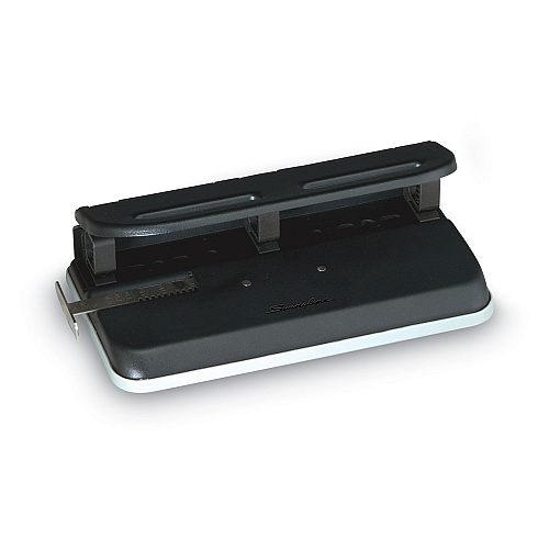 Swingline 24-Sheet Easy Touch Two- to Seven-Hole Precision-Pin Punch, 9/32" Holes, Black (74150)