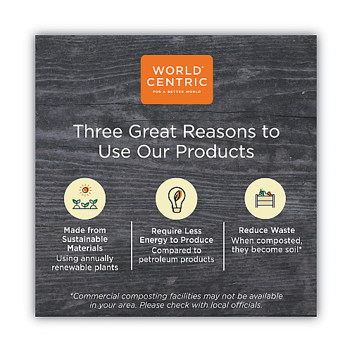 World Centric No Tree Paper Bowls, 32 oz, 4.4" Diameter x 5.8"h, Natural, Sugarcane, 500/Carton (BOSU32)