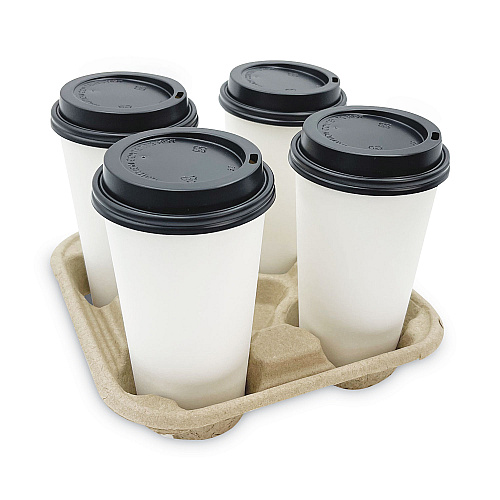 Boardwalk&reg; Cup Tray, 8-32 oz, Four Cups, 300/Carton (BWK4CUPCARRIER)