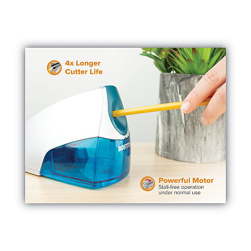 Bostitch Personal Electric Pencil Sharpener, AC-Powered, 4.25 x 8.4 x 4, Blue (EPS4BLUE)