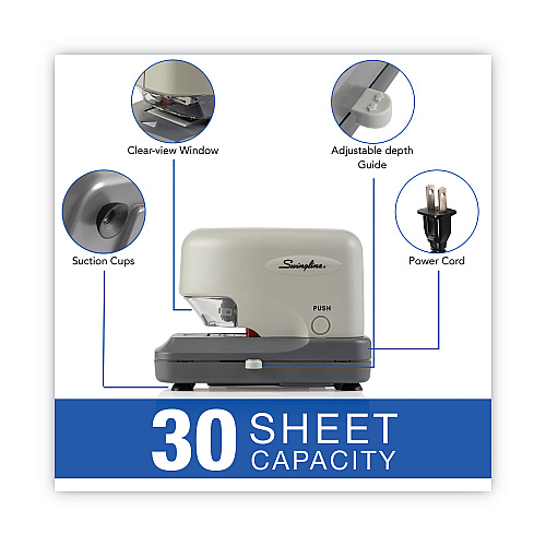 Swingline High-Volume Electric Stapler, 30-Sheet Capacity, Gray (69001)