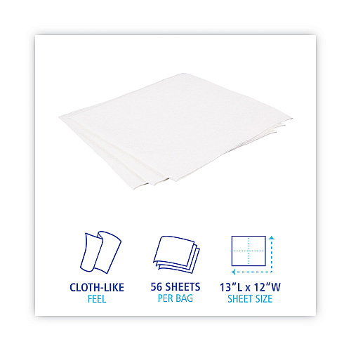 Boardwalk&reg; DRC Wipers, White, 12 x 13, 1008/Carton (BWKV040QPW)