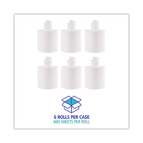 Boardwalk&reg; Center-Pull Paper Hand Towels, 2-Ply, 600 Sheets, 6 Rolls (BWK410321)
