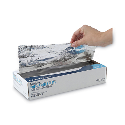 Boardwalk&reg; Single Pop-Up Aluminum Foil Sheets, 2400 Sheets (BWK7164)