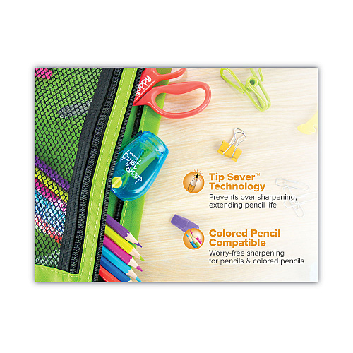 Bostitch Twist-n-Sharp Pencil Sharpener, One-Hole, 3.5 x 1.25 x 5.5, Assorted Colors, 3/Box (PS1ADJ3PK)