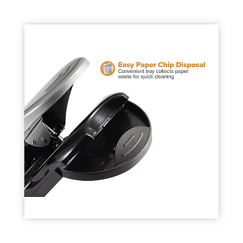 Bostitch 40-Sheet EZ Squeeze Two-Hole Punch, 9/32" Holes, Black/Silver (2340)
