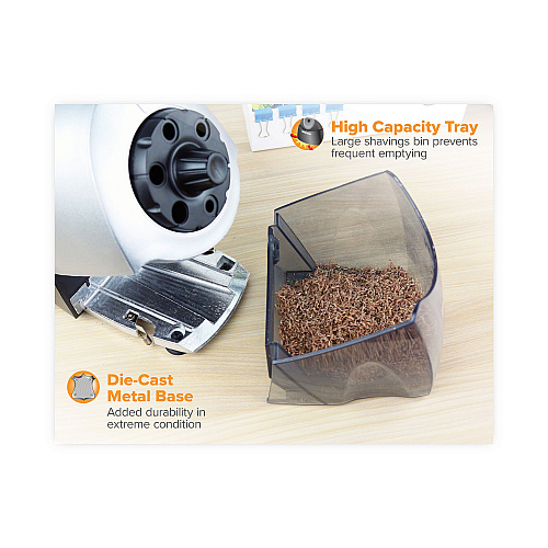 Bostitch Super Pro 6 Commercial Electric Pencil Sharpener, AC-Powered, 6.13 x 10.69 x 9, Gray/Black (EPS12HC)