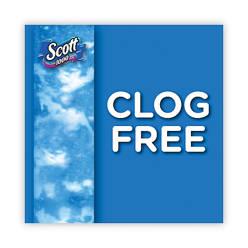 Scott Standard Roll Bathroom Tissue, Septic Safe, 1-Ply, White, 1,000 Sheets/Roll, 20/Pack, 2 Packs/Carton (20032CT)