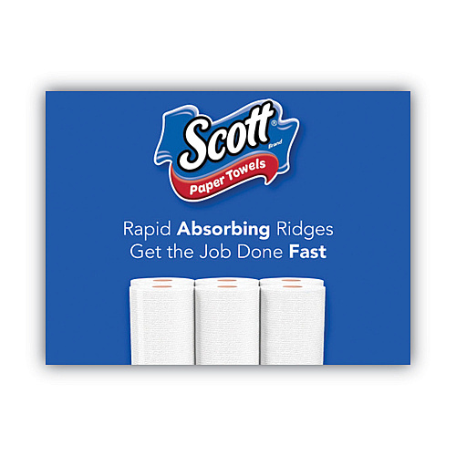Scott Choose-A-Sheet Mega Kitchen Roll Paper Towels, 1-Ply, 7.31 x 11, White, 108 Sheets/Roll, 15 Rolls/Pack, 2 Packs/Carton (55417)