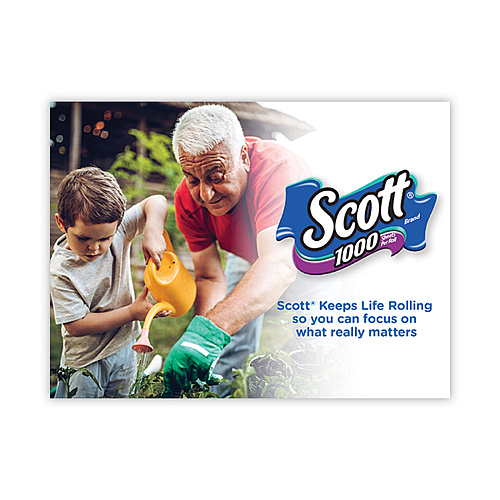 Scott&reg; Standard Toilet Paper Rolls, 1-Ply, 1000 Sheets, 48 Rolls (10060)