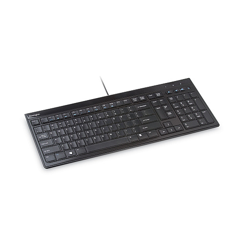 Kensington Slim Type Standard Keyboard, 104 Keys, Black (72357)