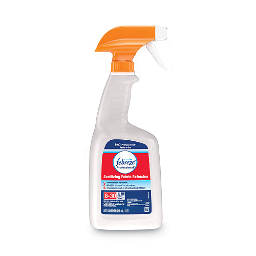 Febreze Professional Sanitizing Fabric Refresher, Light Scent, 32 oz Spray Bottle, 6/Carton (07309)