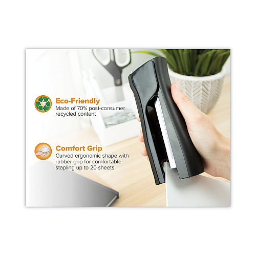 Bostitch Dynamo Stapler, 20-Sheet Capacity, Black (B696BLK)