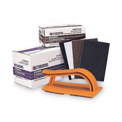 3M Standard Abrasives Easy Hand Pad Holder, 3.38 x 5.75, Orange (827000)
