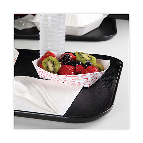 Boardwalk&reg; Paper Food Baskets, Red/White, 1,000 Baskets (BWK30LAG200)