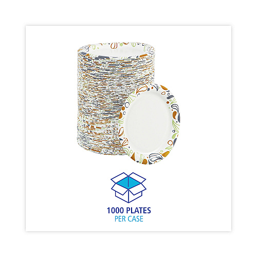 Boardwalk&reg; Deerfield Printed 6" Paper Plates, 1000 Plates (BWKDEER6PLT)
