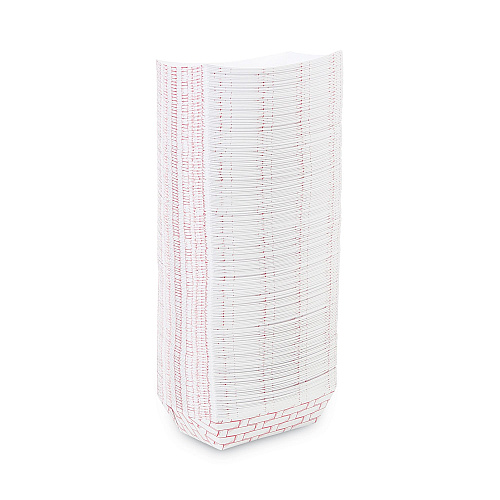 Boardwalk&reg; Paper Food Baskets, Red/White, 1,000 Baskets (BWK30LAG200)