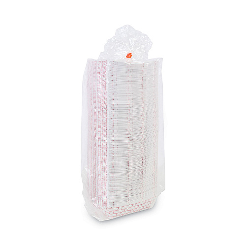 Boardwalk&reg; Paper Food Baskets, Red/White, 1,000 Baskets (BWK30LAG200)