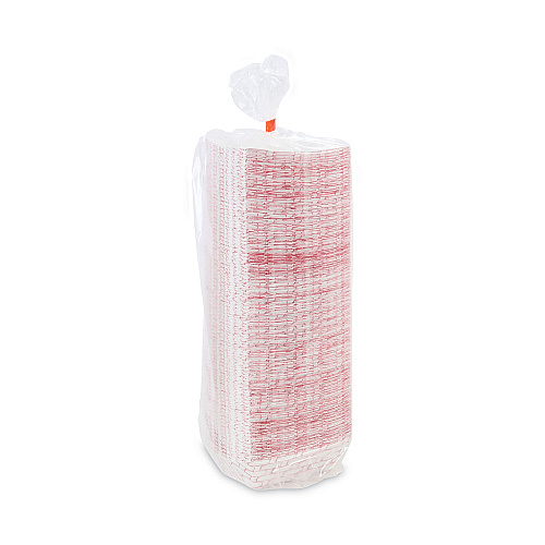 Boardwalk&reg; 1 lb. Paper Food Baskets, Red/White, 1,000 Baskets (BWK30LAG100)