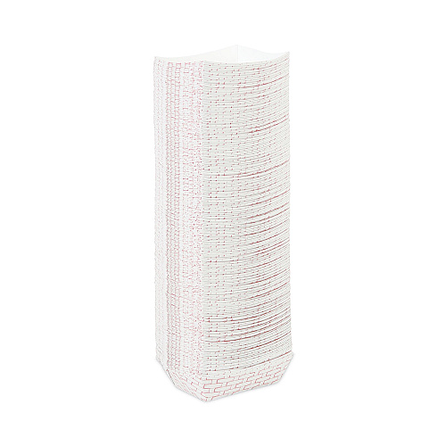 Boardwalk&reg; Paper Food Baskets, 8oz Capacity, Red/White (BWK30LAG050)