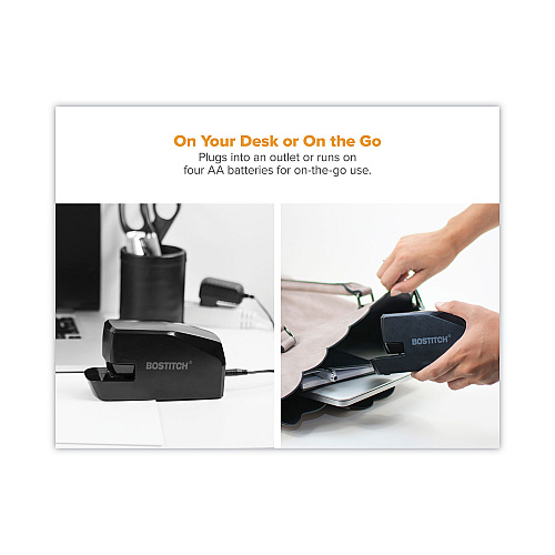 Bostitch MDS20 Portable Electric Stapler, 20-Sheet Capacity, Black (MDS20BLK)