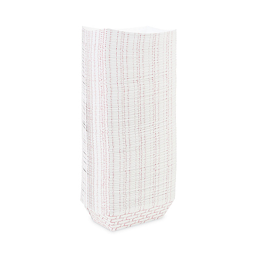 Boardwalk&reg; Paper Food Baskets, 3lb Capacity, Red/White (BWK30LAG300)