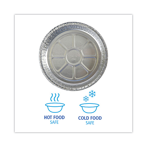Boardwalk&reg; Round Aluminum To-Go Containers, 500/Carton (BWKROUND9)
