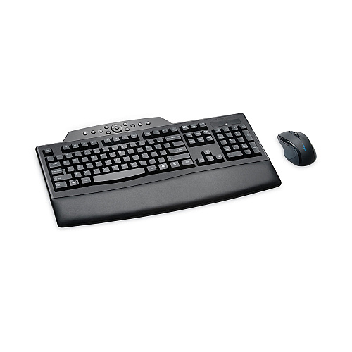 Kensington Pro Fit Comfort Wireless Desktop Set, 2.4 GHz Frequency/30 ft Wireless Range, Black (72403)