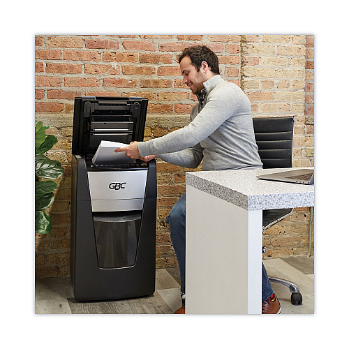 GBC AutoFeed+ 300X Super Cross-Cut Office Shredder, 300 Auto/10 Manual Sheet Capacity (WSM1757608)