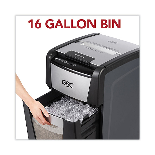 GBC AutoFeed+ 300X Super Cross-Cut Office Shredder, 300 Auto/10 Manual Sheet Capacity (WSM1757608)